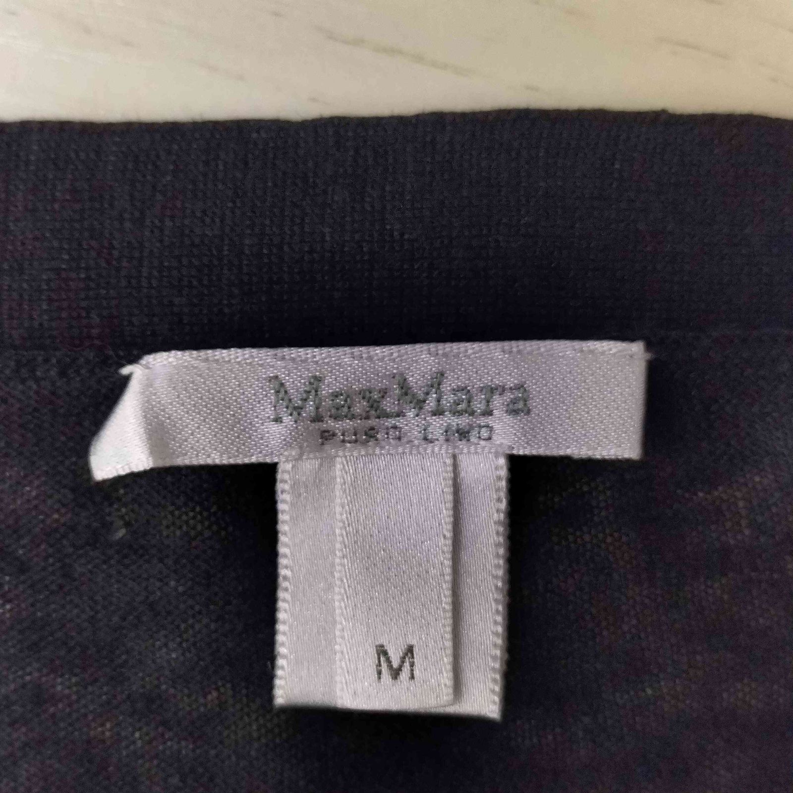マックスマーラ MAX MARA 白タグ リネン100 Vネック ハイゲージ