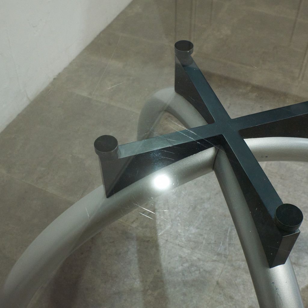 レア Knoll スパイダーテーブル ガラス 天板 ラウンド 丸 テーブル