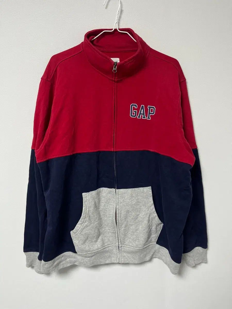 ギャップ ヴィンテージ カラーブロック 起毛 ジップアップ XL