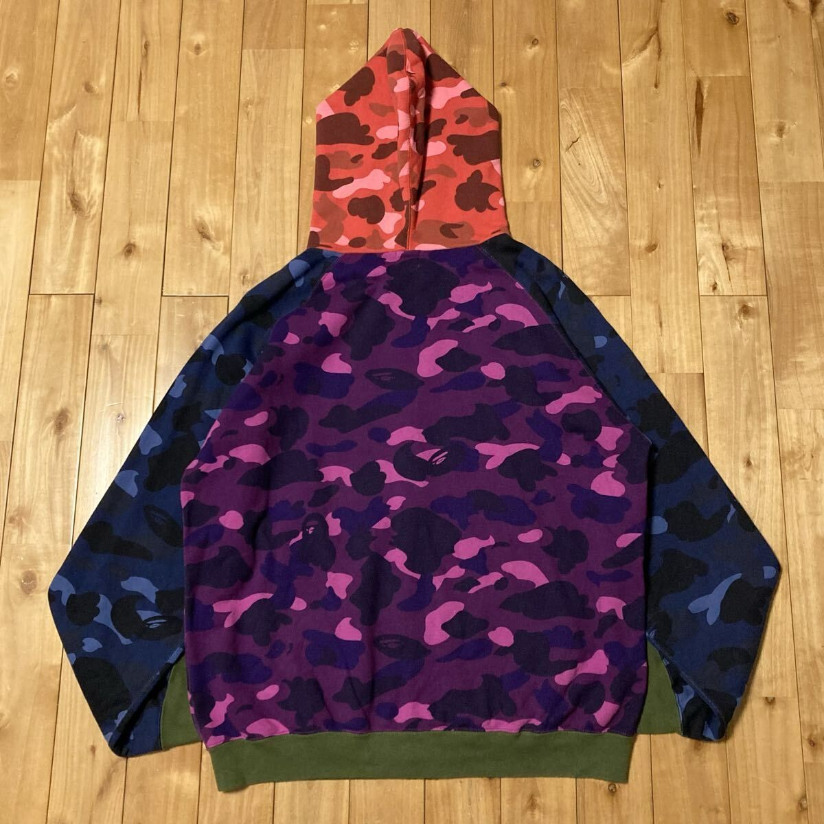 ☆初期☆ CRAZY COLOR CAMO パーカー Lサイズ a bathing ape BAPE full 