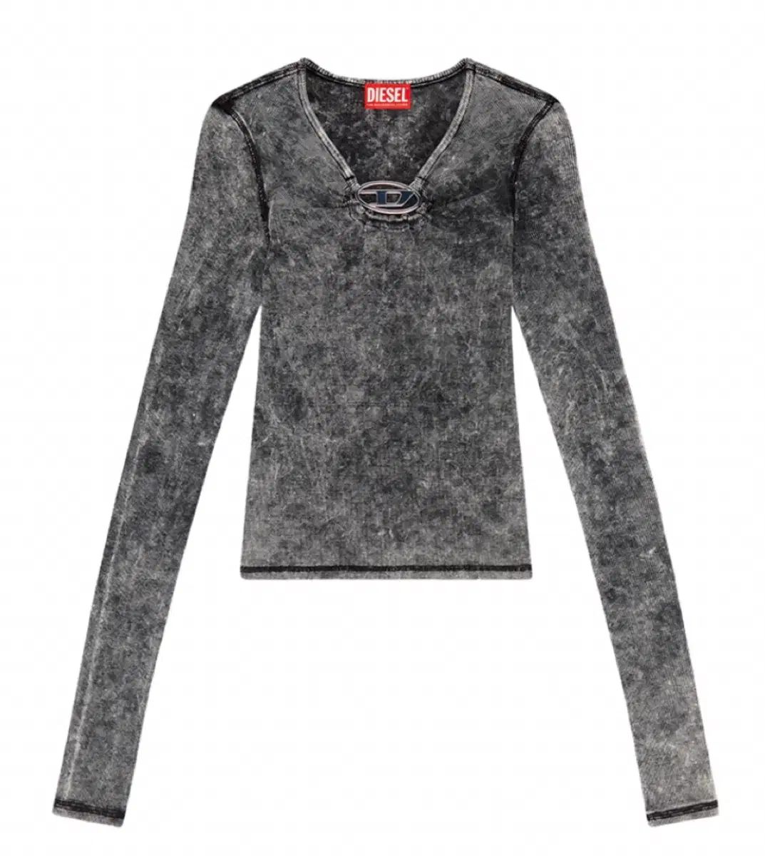 (W) ディーゼル T-リース-LS リブ トップス オーバル ディ プラク DARK GREY 26,571円