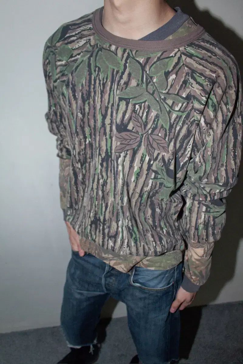 90s Made in USA Real Tree Pattern L/S S