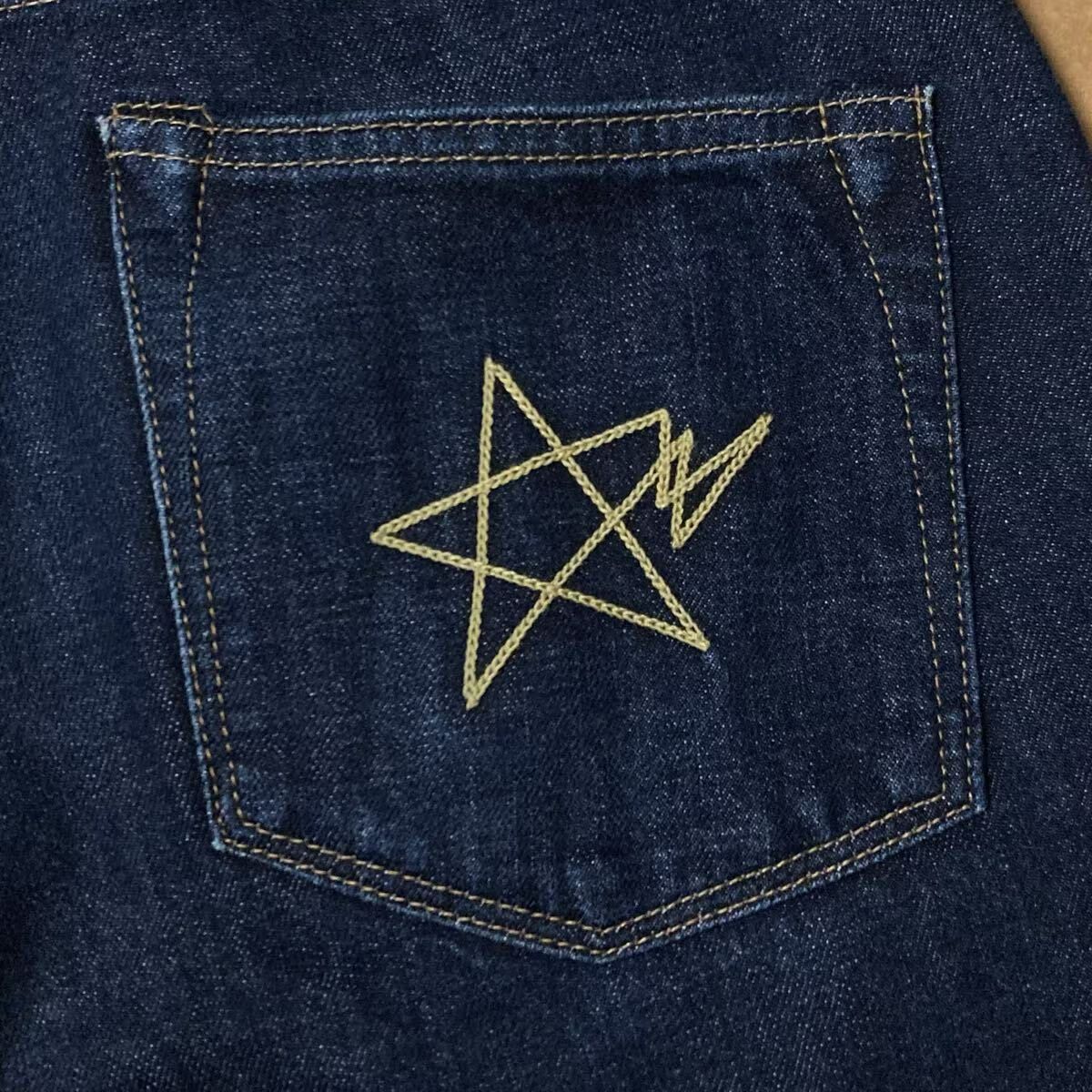 A BATHING APE BAPE スター刺繍 デニムパンツ M BAPE STA 刺繍 デニム パンツ Sサイズ a bathing ape star Denim Pants