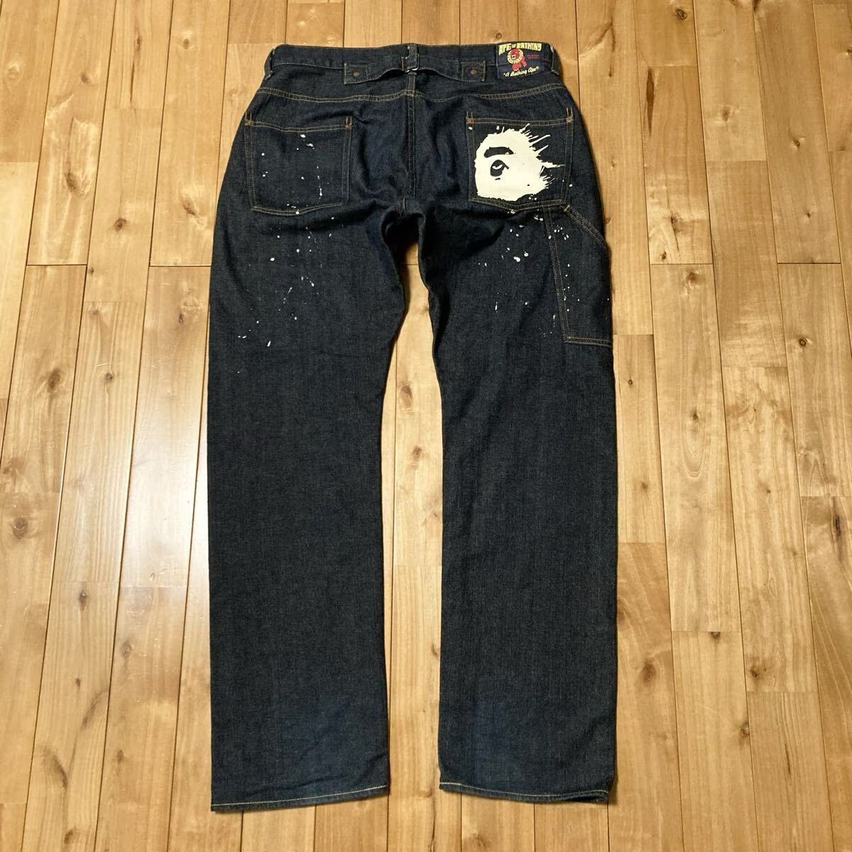 APE HEAD ペインター Denim Pants Lサイズ a bathing ape BAPE デニム パンツ エイプ ベイプ アベイシングエイプ NIGO by6644