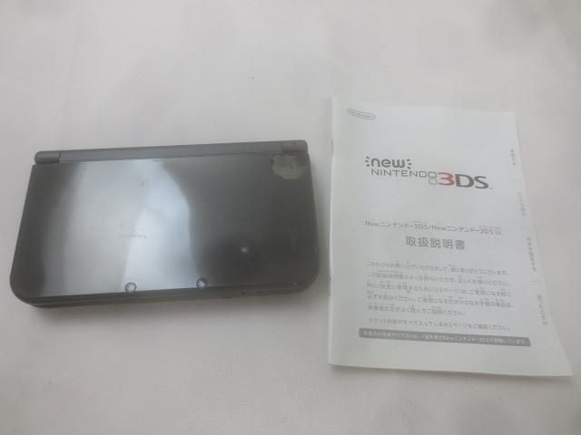 ゲーム ニンテンドー3DS LL 本体 RED-001 メタリックブラック 動作品 取扱説明書付き 中古品