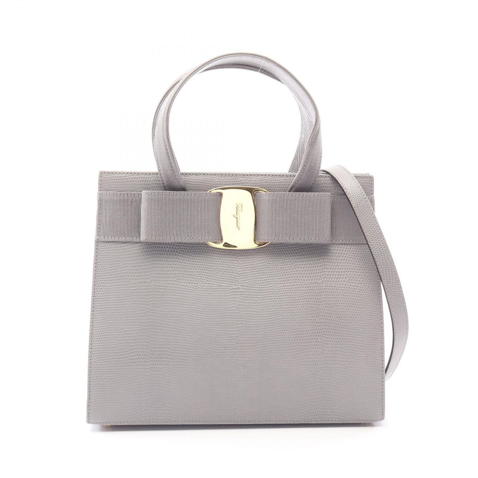 Salvatore Ferragamo サルヴァトーレフェラガモ ヴァラリボン 2WAY ハンドバッグ