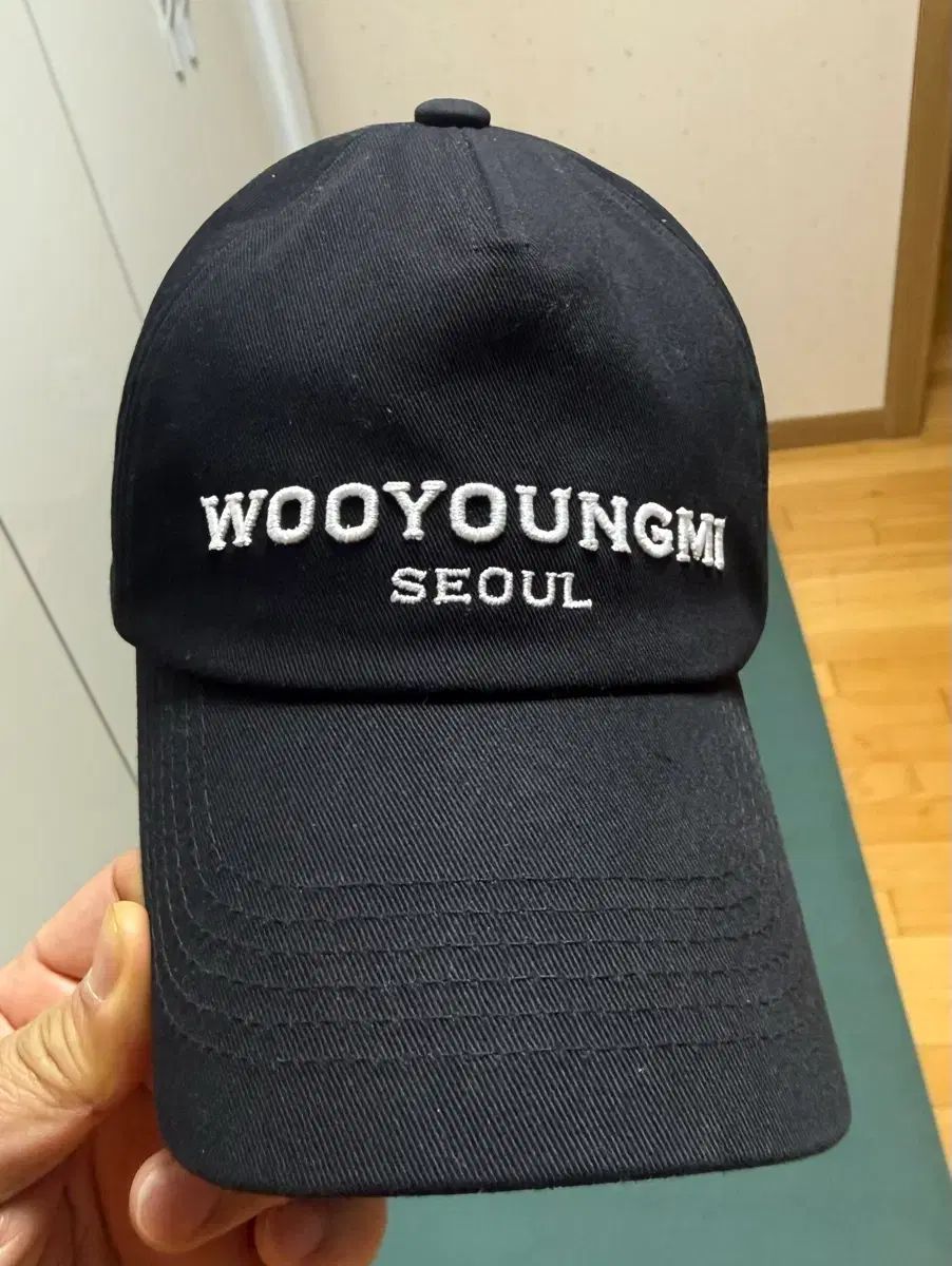 WOOYOUNGMI ウーヨンミ ブラック ベースボールキャップ WOOYOUNGMI