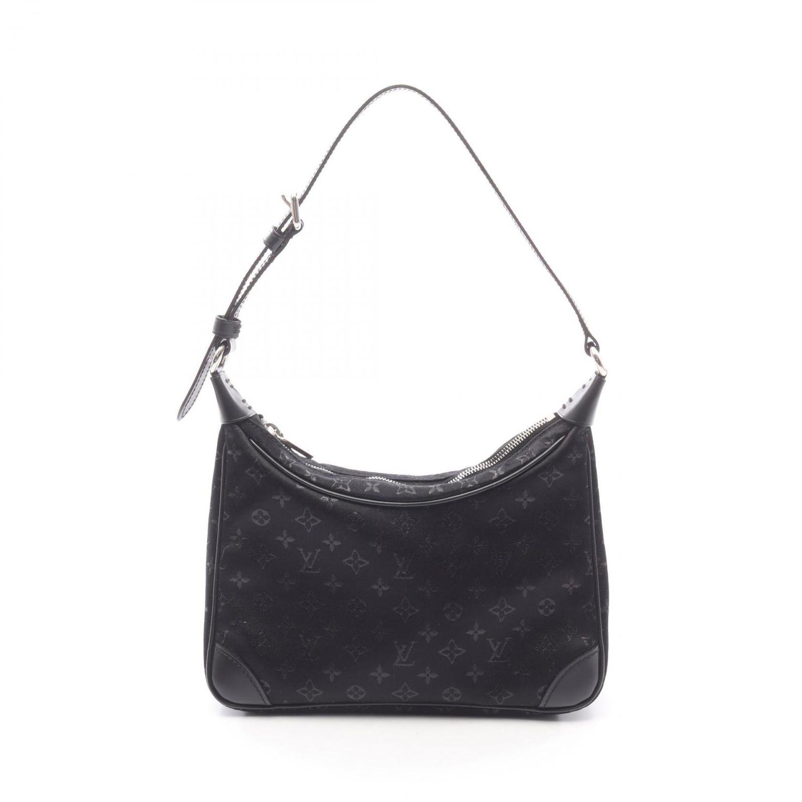 LOUIS VUITTON ルイ・ヴィトン リトルブローニュ モノグラムサテン ノワール ハンドバッグ