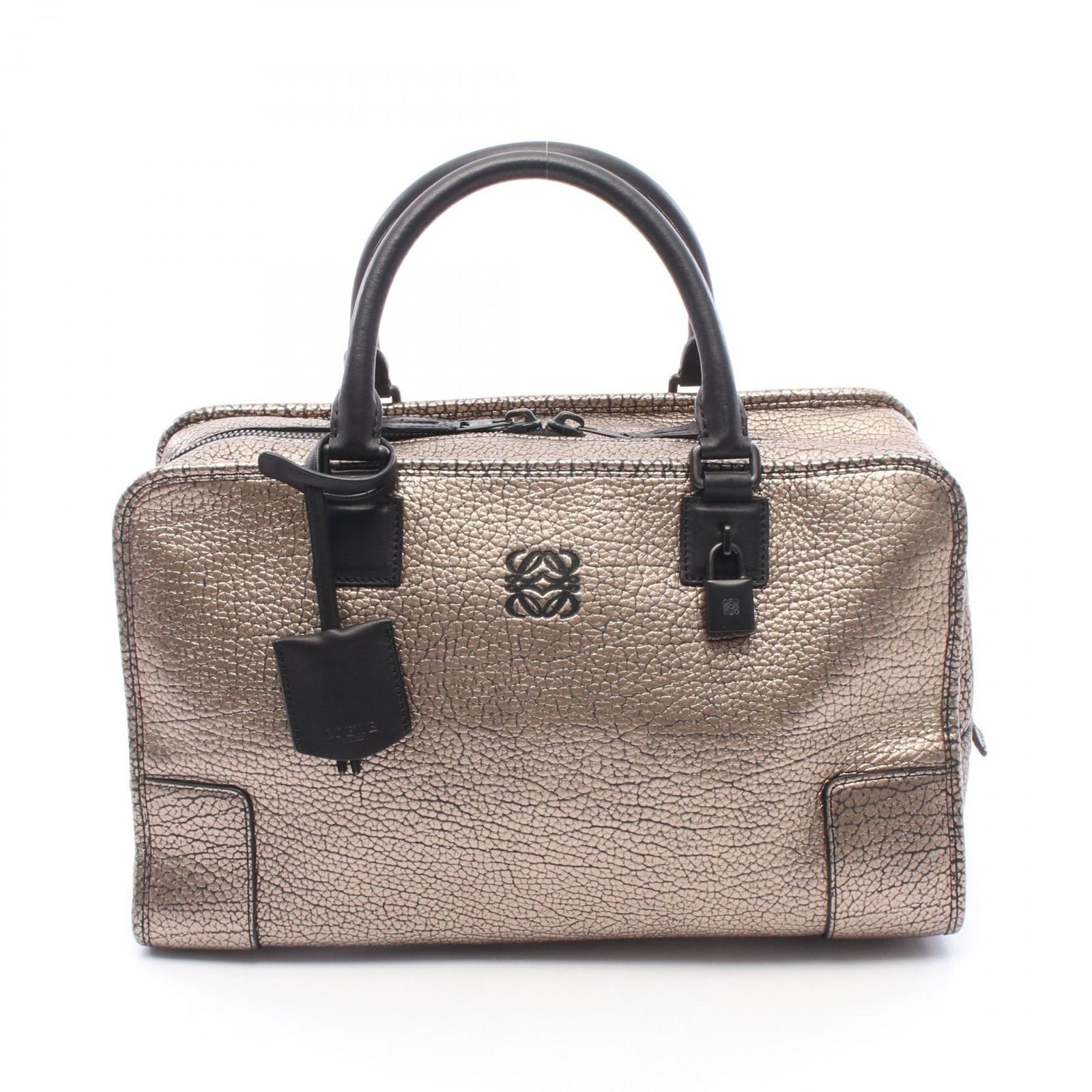 LOEWE ロエベ アマソナ36 メタリック ハンドバッグ