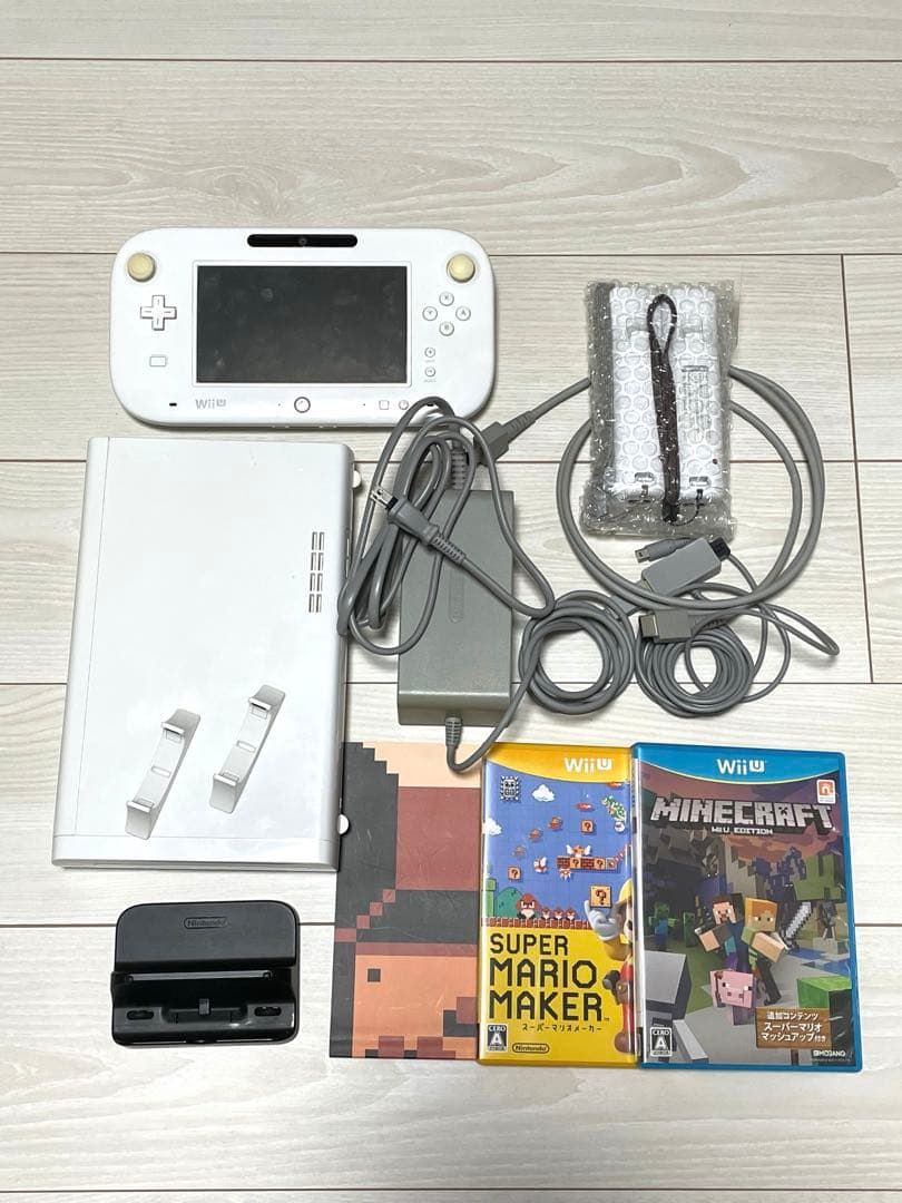 WiiU 本体一式（シロ）+ソフトセット 動作確認済み - メルカリ
