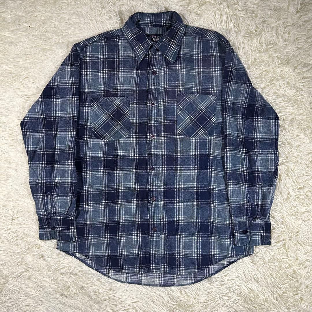 90s BIG YANK チェックプリネルシャツ vintage 好配色