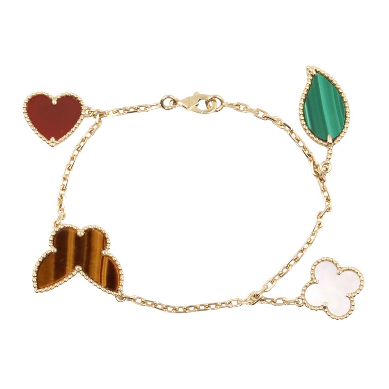Van Cleef & Arpels ヴァンクリーフ＆アーペル ラッキーアルハンブラ 4モチーフ マラカイト ブレスレット ブレスレット
