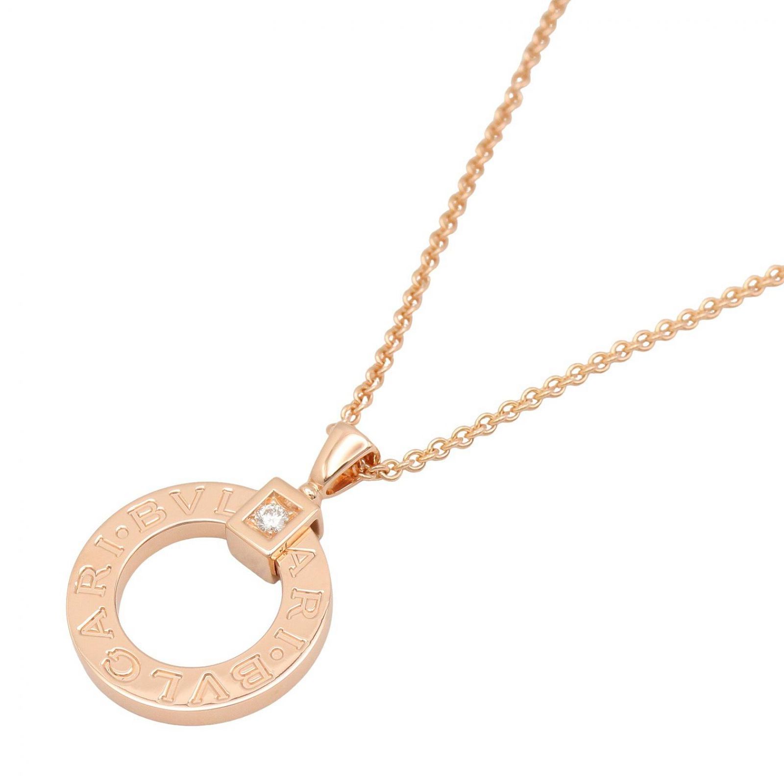 BVLGARI ブルガリ ブルガリブルガリ サークル ダイヤ ネックレス 1PD ネックレス