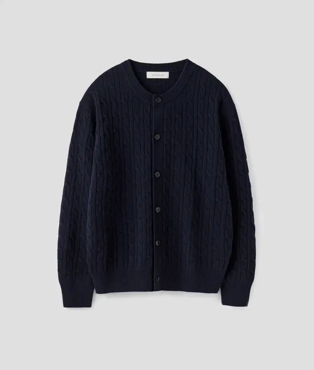 XL YUNION BLUE(ユニオンブルー) ケーブル ウール クロップド カーディガン 出品