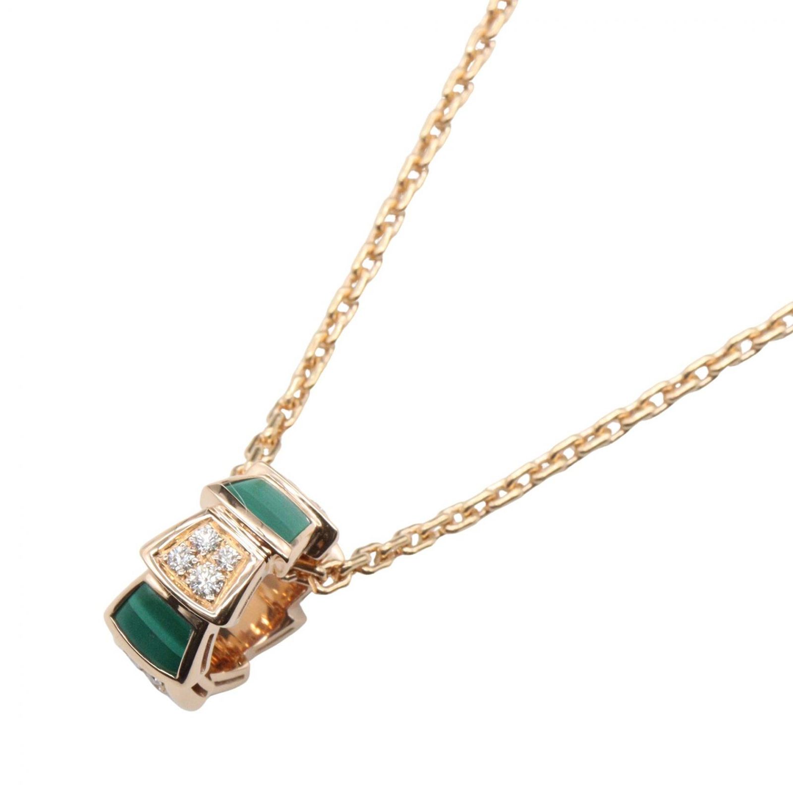 BVLGARI ブルガリ セルペンティ マラカイト ダイヤ ネックレス ネックレス
