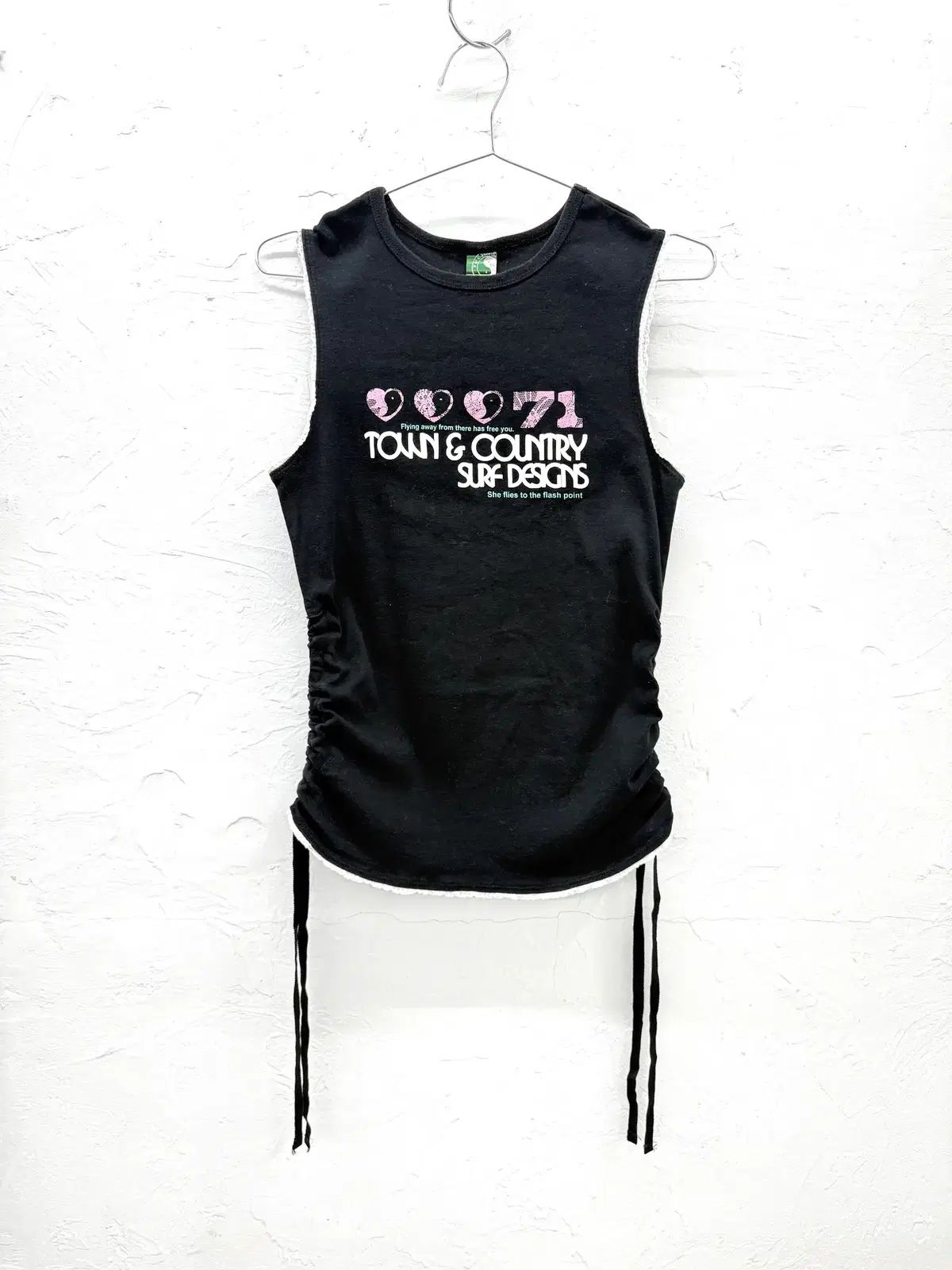 t&c surf シャーリング スリーブレス