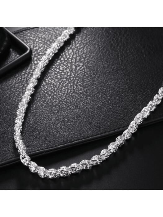 ジュエリー レディース ネックレス 925スターリングシルバー細平打ちスネークボーンチェーンネックレス - 日常着用や祝祭の機会にもエレガントなジュエリーギフト