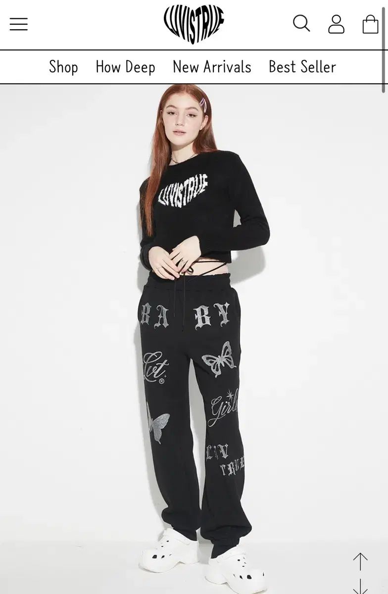 LUVISTRUE ブラック ジョガーパンツ ow glitter jogger 4,416円
