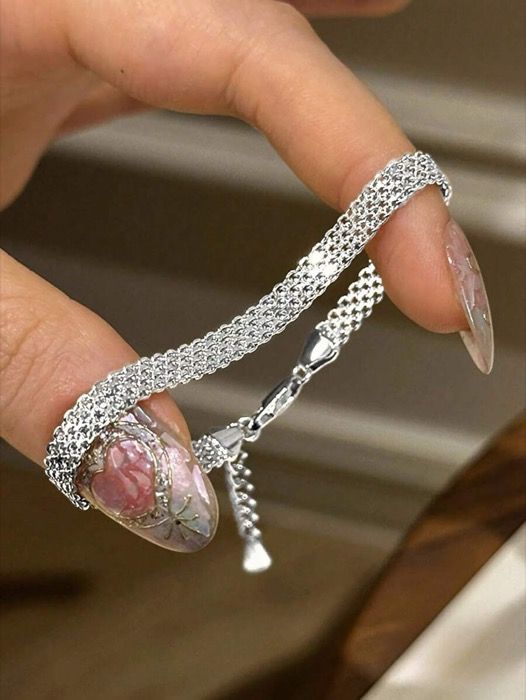 ジュエリー レディース ブレスレット 1個 S925スターリングシルバー 光沢のある太編みブレスレット、4列の金色ドラゴンペンダント付き、ユニセックスヒップホップスタイル、友人への誕生日プレゼントに適しています