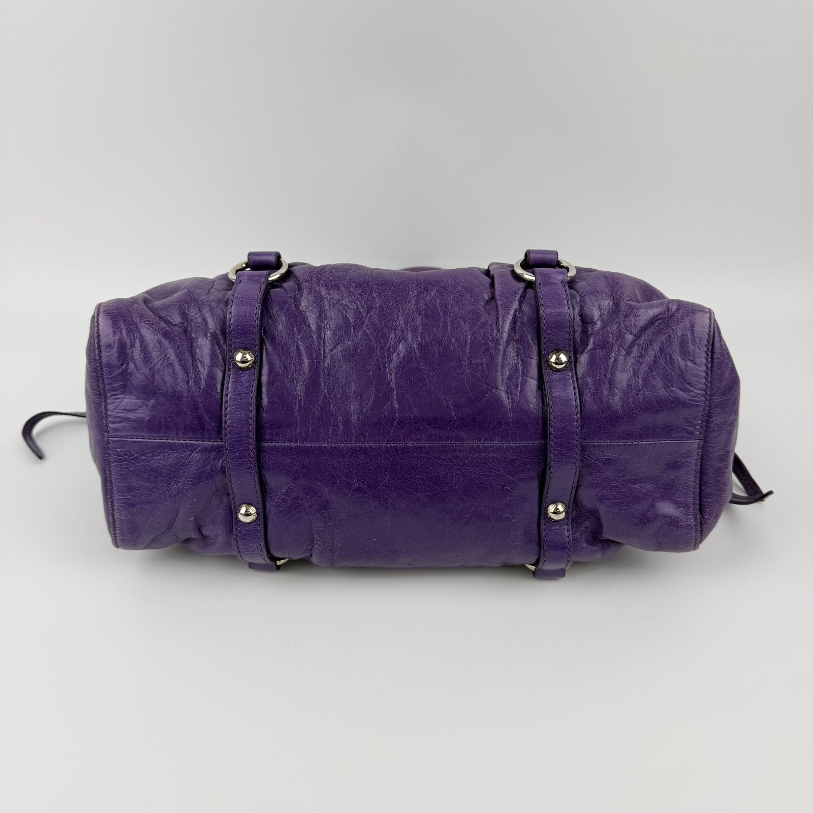 中古】MIU MIU ミュウミュウ ハンドバッグ ショルダーバッグ パープル 