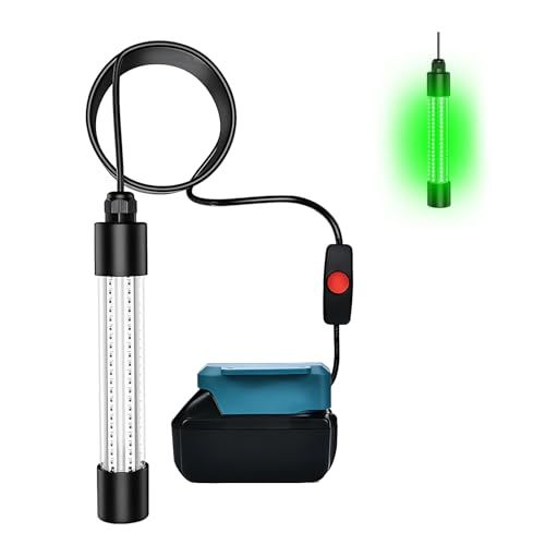 ZWPARTS 集魚灯 充電式 水中釣りライト 緑色LED 【1300ルーメン 6面発光 126灯】 360°照射 マ〇タ18V対応 IP68防水 コードレス 軽量 持ち運び便利 5mケーブル付き 夜釣り 船釣り 堤防 海釣り アジ イカ タ 97b4e86e