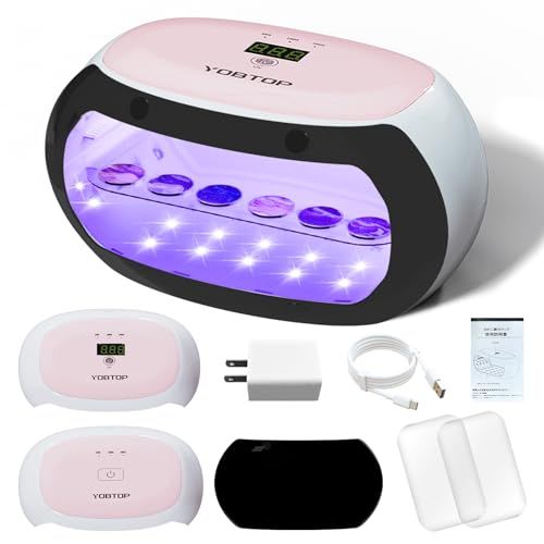 UVライト レジン用 60W 両面照射 56個LED搭載 UV遮光板付き 4段階時間調節 (60秒・180秒・300秒・600秒) 紫外線カット uvランプ UVカット 強力硬化ライト レジン硬化 ジェルネイル DIYクラフト ジュエリー製作 e4681e8a