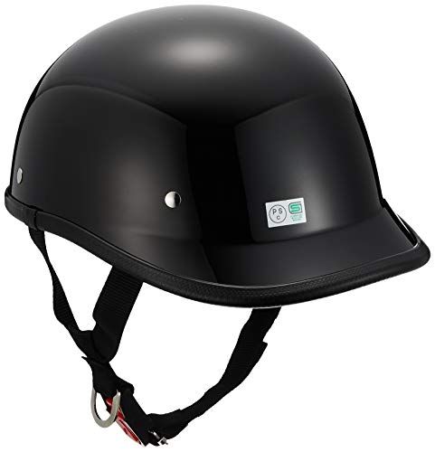 バイクパーツセンター ヘルメット ハーフ ロングダックテール ブラック フリーサイズ (頭囲 57cm~60cm未満) 7222kk 1d63556c