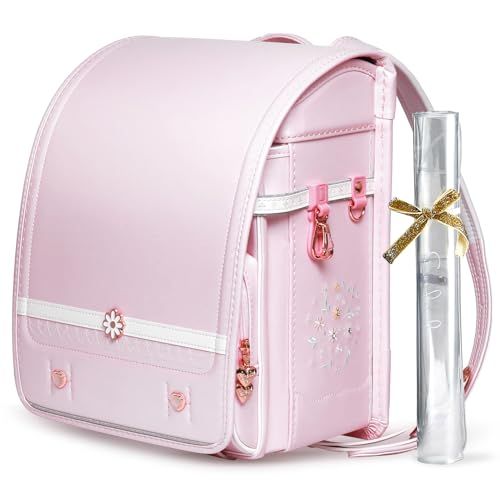 【新品】ランドセル女の子 最新ひなぎくモデル ツヤありパール生地 A4フラットファイル対応 軽量大容量ランドセル 女の子 パープル 小学校 c378a8ee