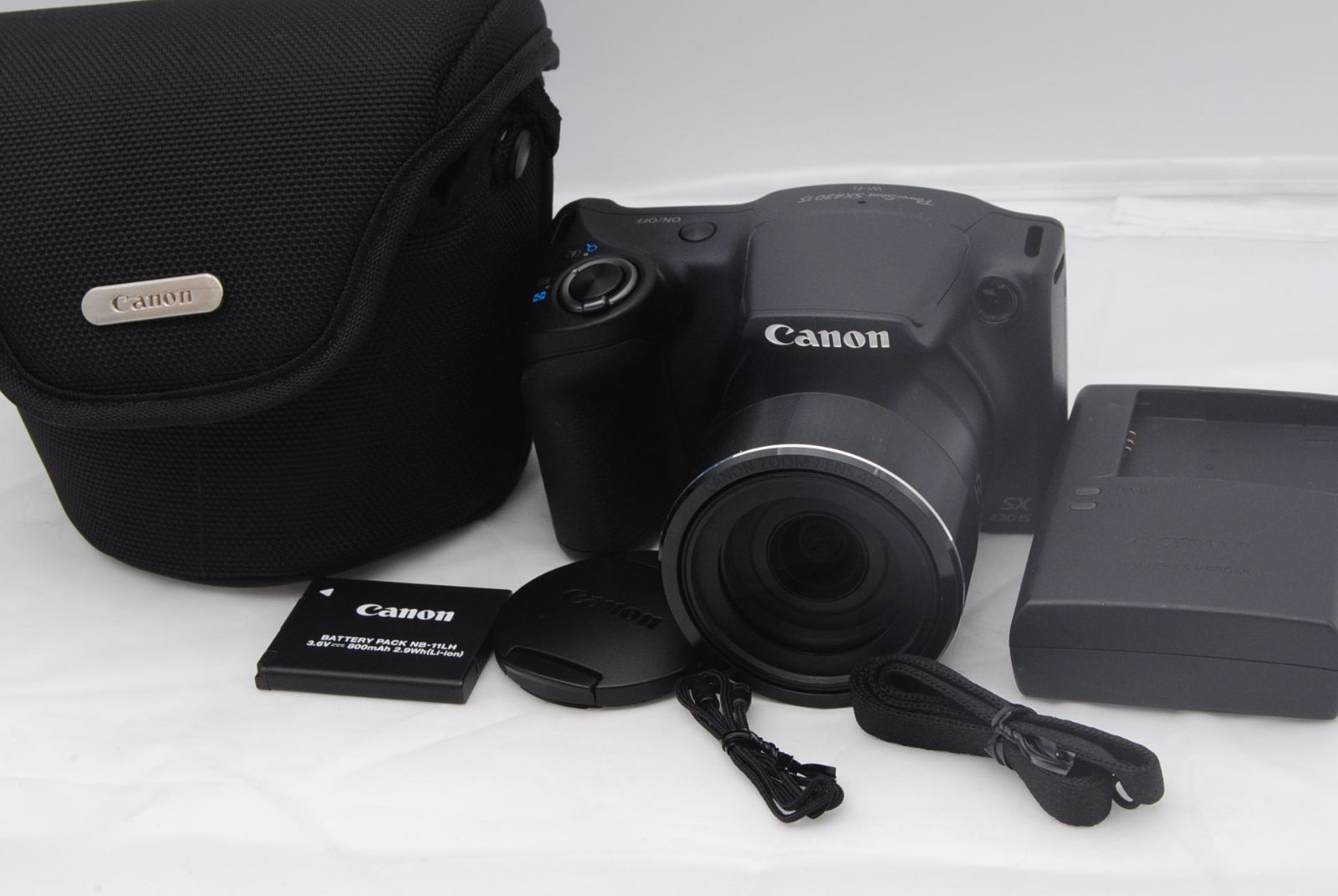 新品級 ★ Canon PowerShot SX430 IS キヤノン コンパクトデジタルカメラ 光学45倍ズーム/Wi-Fi対応 PSSX430IS ブラック