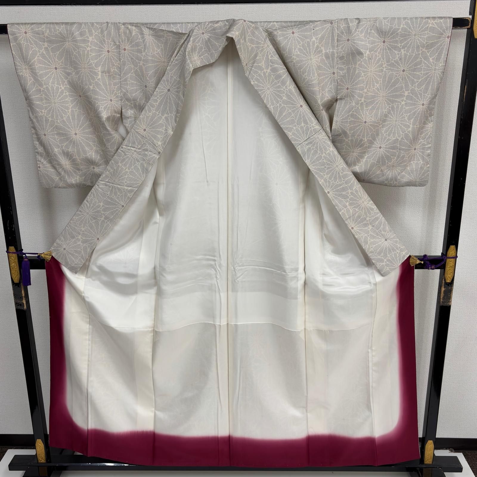 本場大島紬 白大島 一元式 菊の絣柄 正絹 着物 MK-7712 - メルカリ