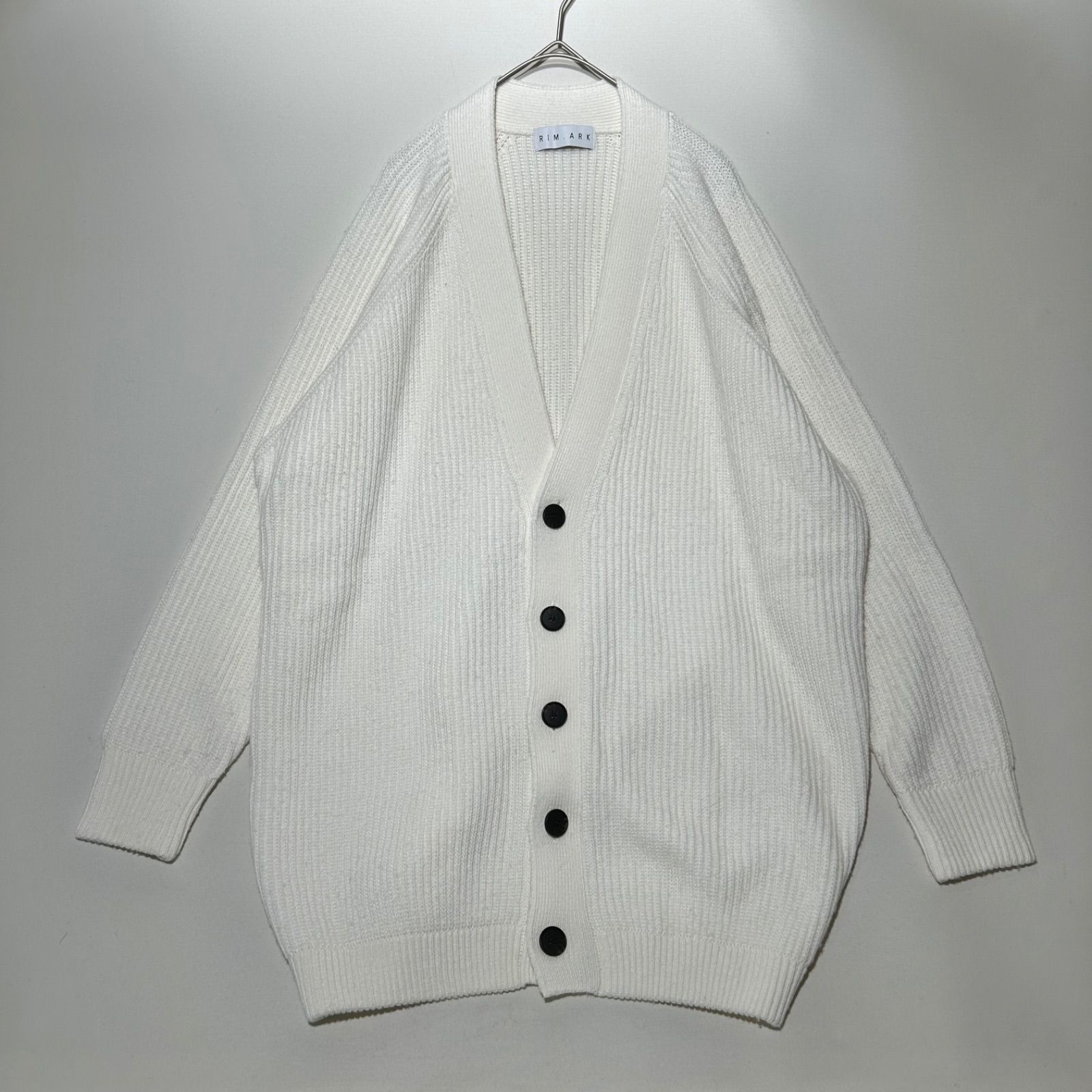 リムアーク　RIM.ARK　【UNISEX】Volume knit CD　ホワイト　カーディガン