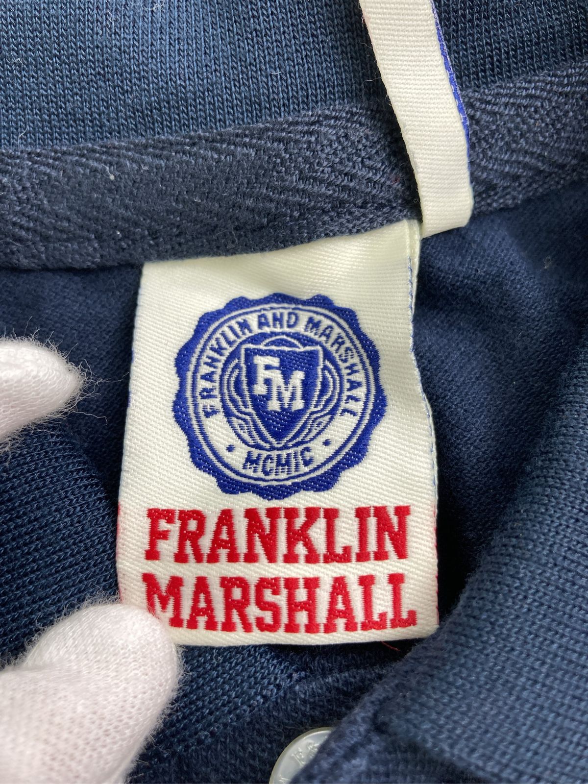 FRANKLIN MARSHALL フランクリンマーシャル ポロシャツ LARGE ネイビー 