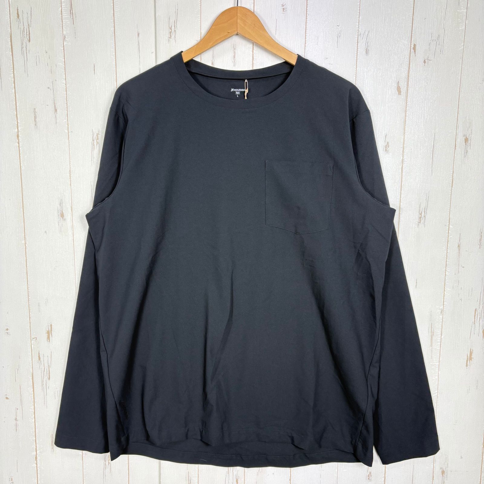 ✉️Men's L ブラック系 Houdini ( フーディニ ) メンズ カバークルー ロングスリーブ M's Cover Crew Long Sleeve 285694 true black z00058231 true black 化繊