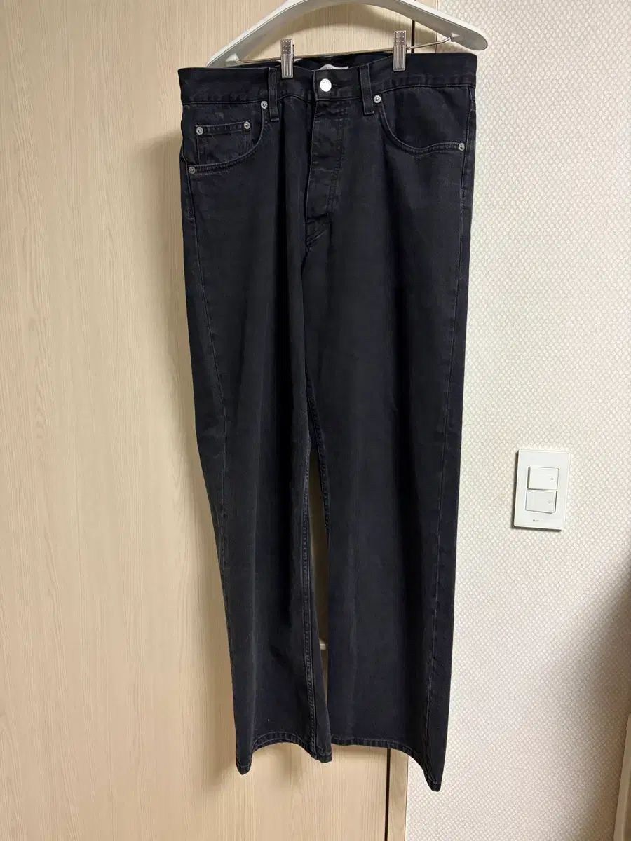 Sunflower ワイド デニム ブラック 34/32 (実寸確認)