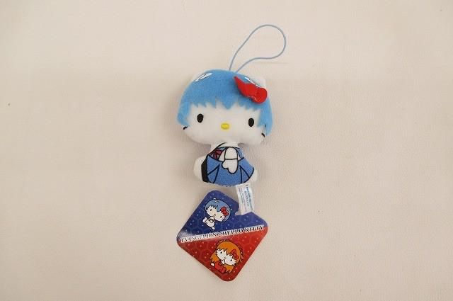 良品 ホビー ハローキティ×エヴァンゲリオン 綾波レイ ぷっくりマスコット タグ付き