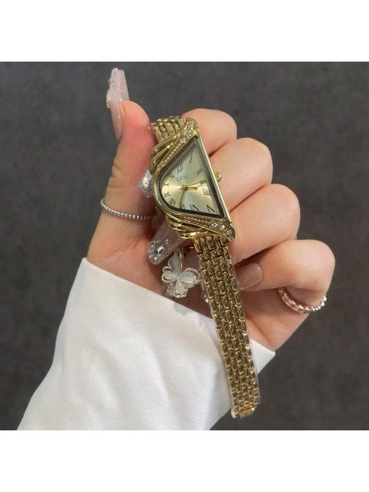 腕時計 レディース クォーツ 1個 非対称アーチダイヤル ユニークな芸術的デザイン レディース クォーツ腕時計、日常着用