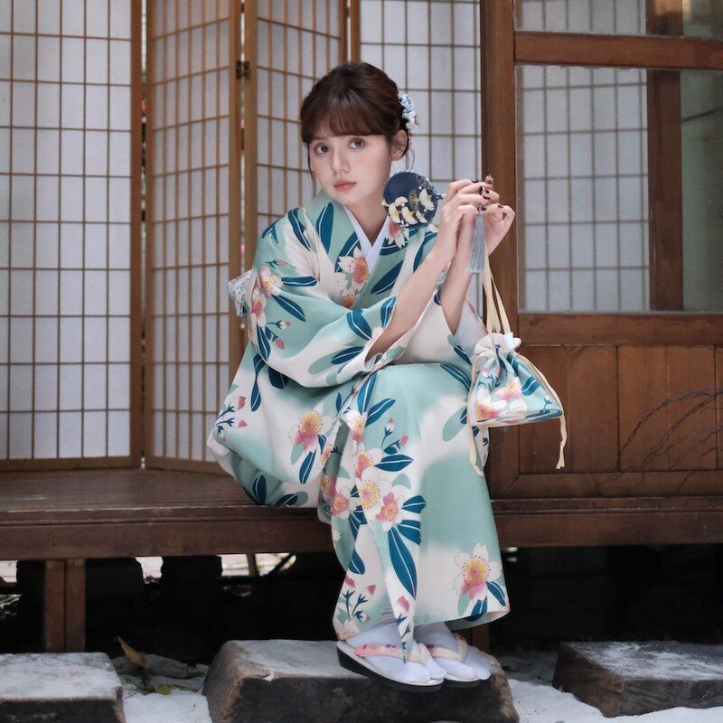浴衣 和服 上品 清楚 大人可愛い 写真映え SNSで話題 レトロ モダン 帯・インナーなし