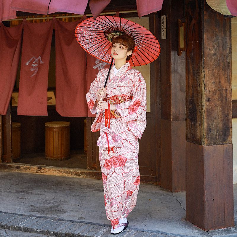 浴衣 レディース レトロ モダン 改良和服 SNSで話題 大人可愛い 映え 帯・インナーなし