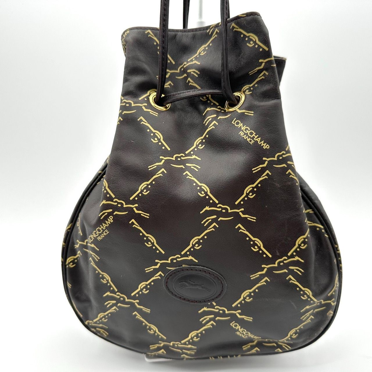 B5405】 Longchamp オールド ロンシャン ショルダーバッグ 巾着型 