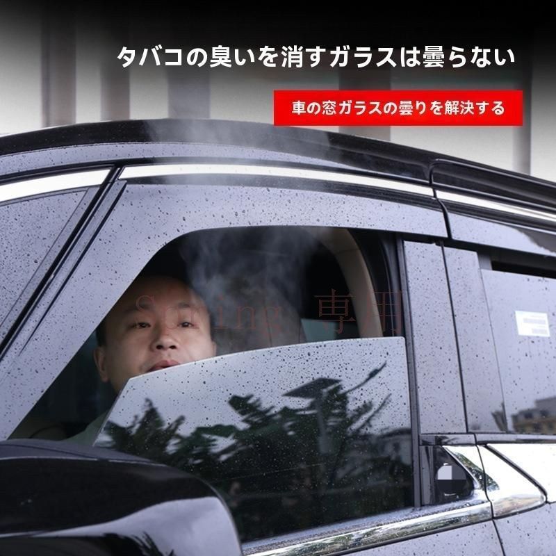 24款エルファード/ヴェルファイア用車窓雨<!-利用不可文字-!> 4枚セット｜アクリル素材?簡単貼付け｜高品質?ドレスアップ?車種専用パーツ F