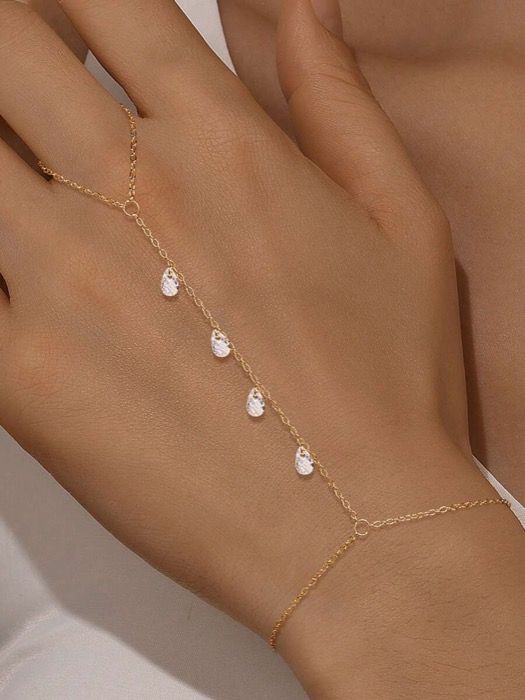 ジュエリー レディース ブレスレット 1個 925スターリングシルバー クラシックペンダント キュービックジルコニア 指輪 ブレスレット ヒポアレルジック ピュアシルバー 女性用 デイリー、デート、バカンス、結婚式