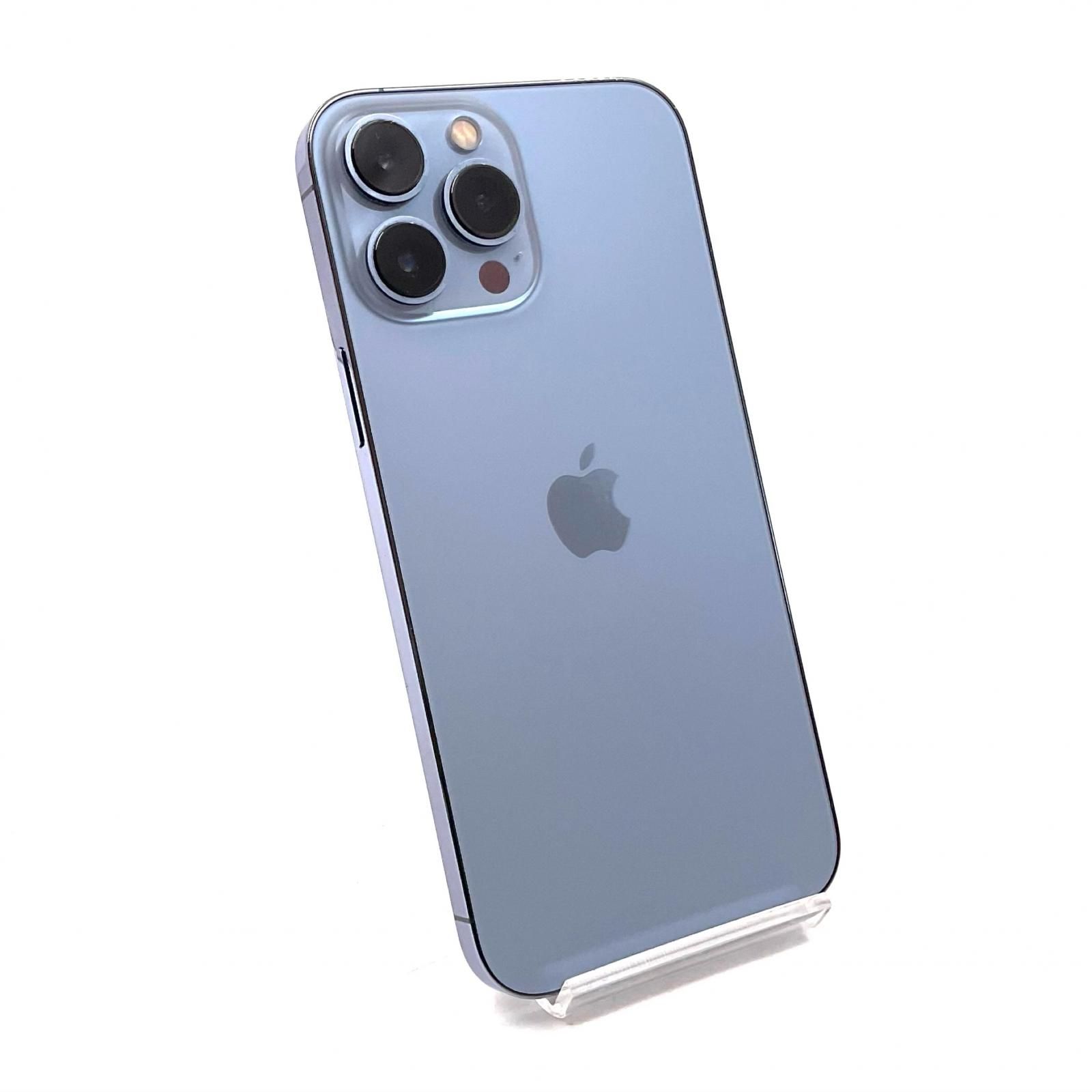 【全額返金保証】【最速発送】 iPhone 13 Pro Max 256GB シエラブルー Softbank SIMフリー 白ロム 動作確認済 77%