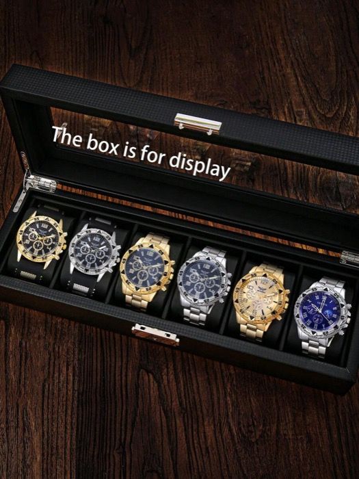腕時計 メンズ セット 6個セット メンズクラシック高級スタイリッシュ腕時計セット、パーティー、集まり、デイリーウェアに適し、彼への休日、誕生日、クリスマス、ハロウィンの完璧なギフト