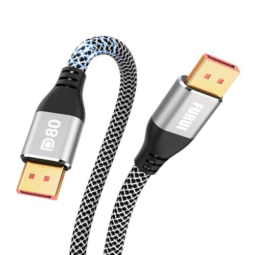 80Gbps DisplayPort ケーブル 2.1 5M、VESA 認証、8K@240Hz、4K@960Hz/540Hz/360Hz/240Hz、DP 2.1 ケーブル、DP80 ディスプレイポートコード、RTX 5090/7900XTX be07e429