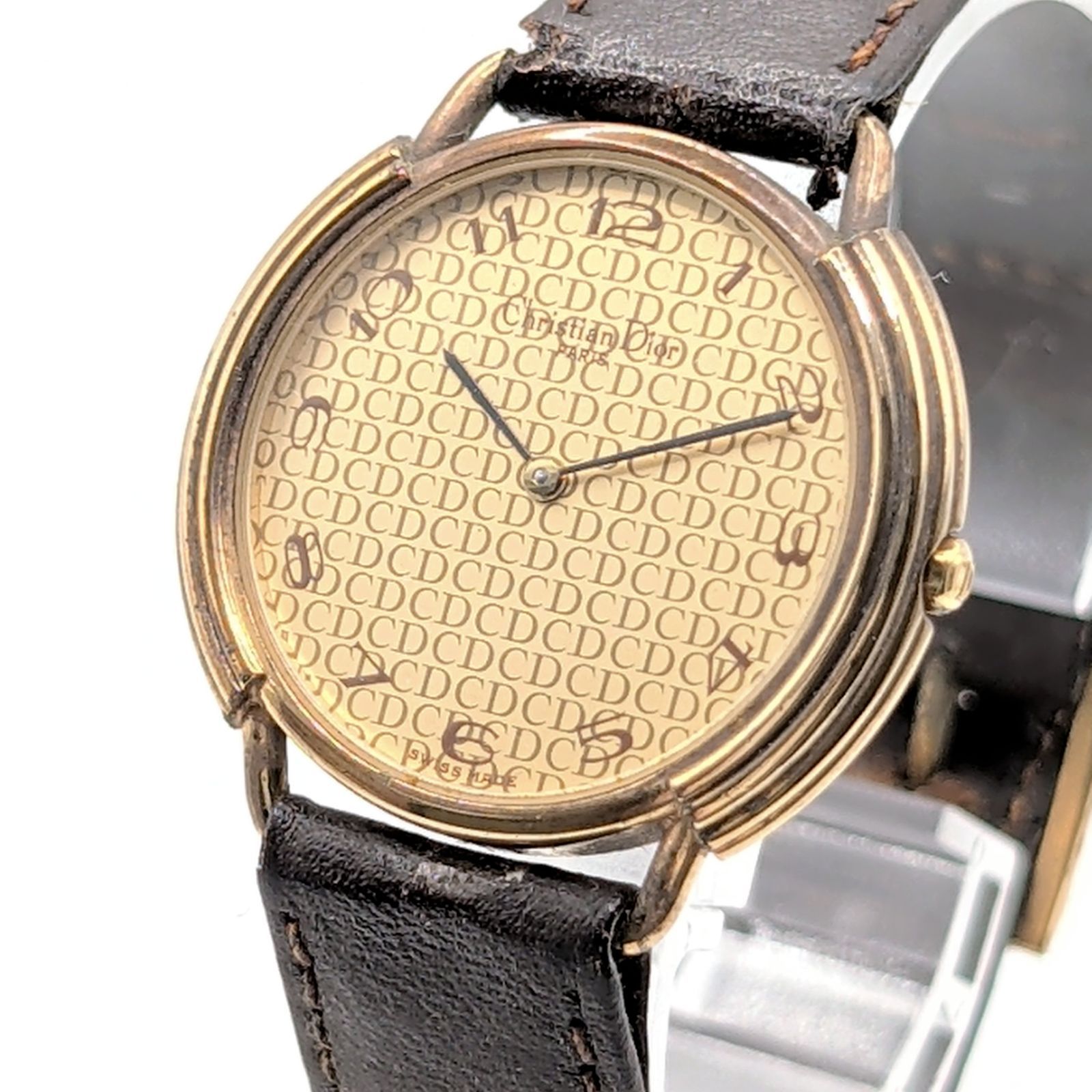 Christian Dior 59.121 Watch Quartz Ladies Round Gold dial Y2K 00S
