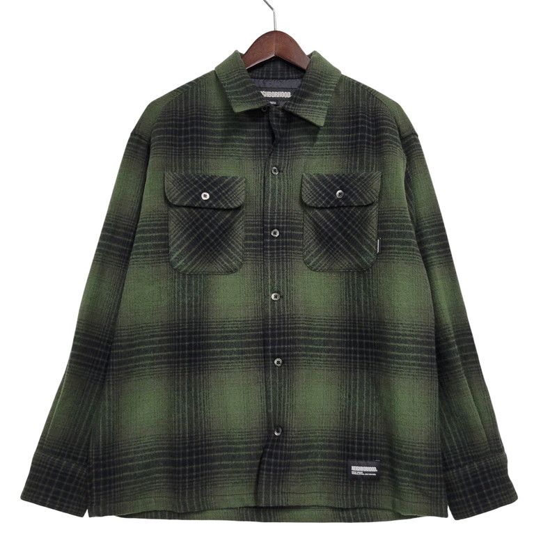 【中古品】 NEIGHBORHOOD ネイバーフッド WOOL HOMBRE CHECK SHIRT LS 232BENH-SHM03 ウールオンブレチェックシャツ 長袖 【142-260512-as-15-izu】