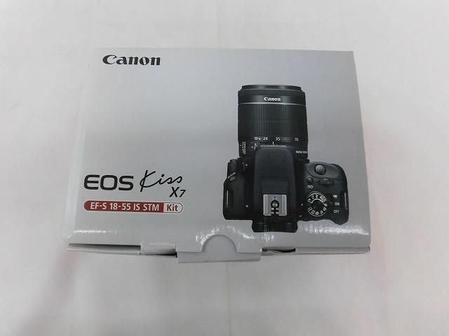 家電 キヤノン Canon EOS Kiss X7 DS126441 EF-S 18-55mm IS STM 55-250mm レンズ2本 バッテリチャージャー付 デジタル一眼 中古品