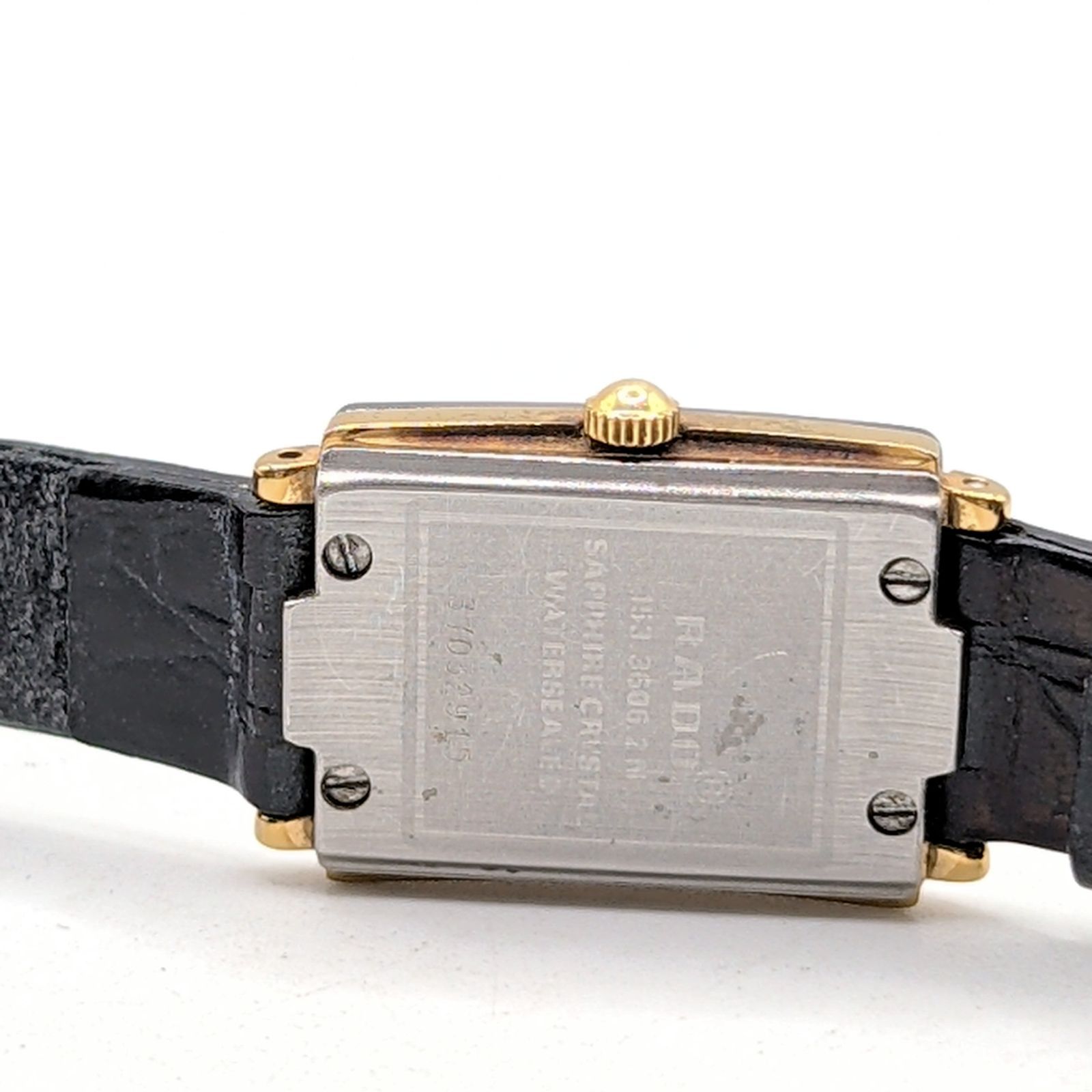 RADO FLORENCE 153.3606.2 N Watch QZ Ladies Square Gold Black dial