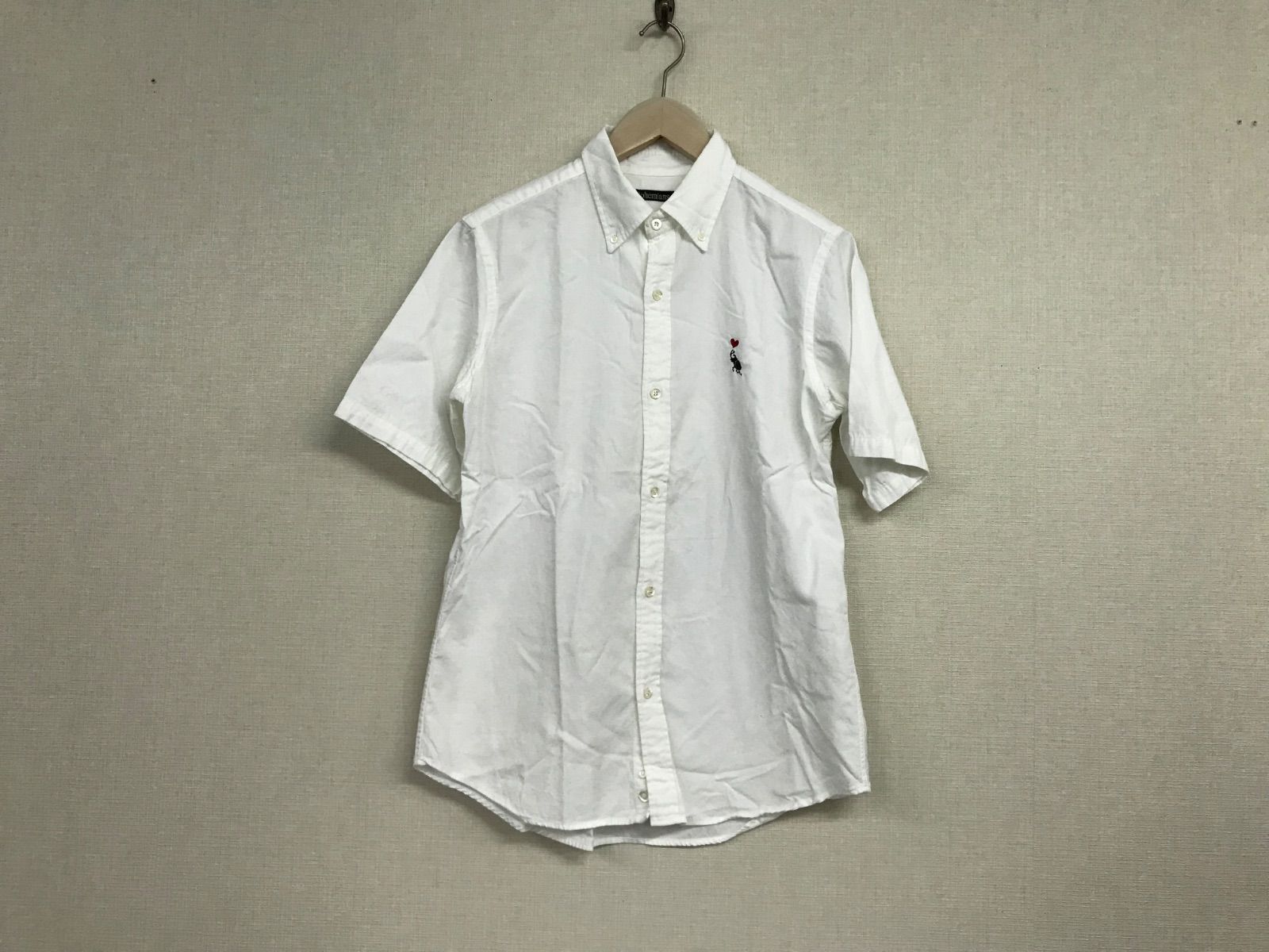 本物ボヘミアンズBohemiansコットンてんとう虫刺繍半袖シャツメンズサーフワークアメカジミリタリービジネススーツモードゴルフドレスストリートスケーター白ホワイト2M日本製 4,828円