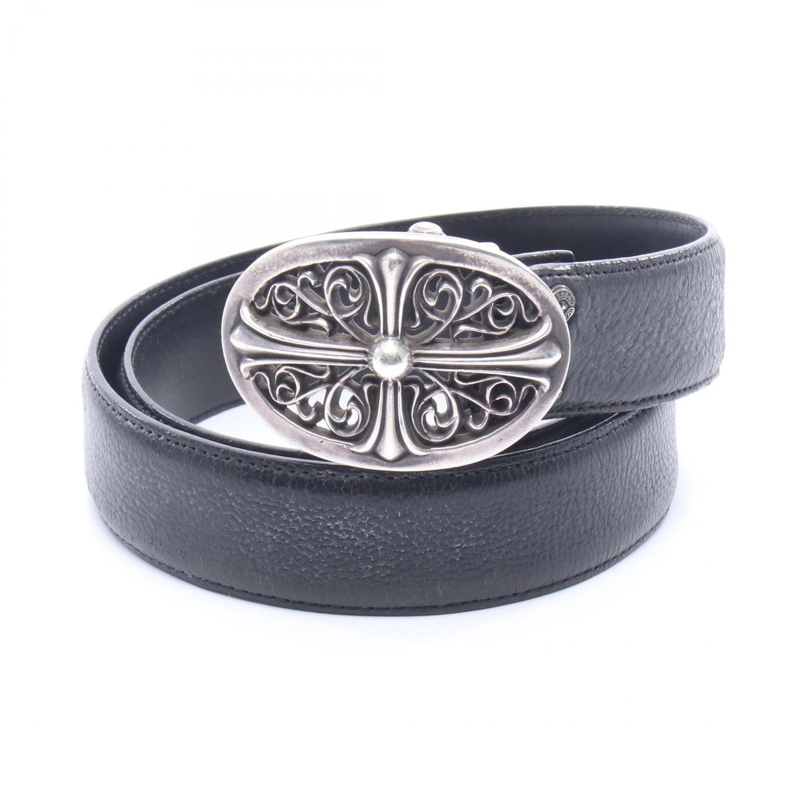 CHROME HEARTS クロムハーツ クラシックオーバルクロス シルバー金具 ベルト